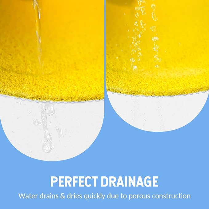 Hargiis Non-Slip Bathtub Mat, Anti Slip Shower Mat, Fast Drying Bathtub Mats, Foot Scrubber Mat, Anti Slip Mat for Tub, Floor, Bathroom, Kitchen, Home, Hotel (Yellow 40"×28")