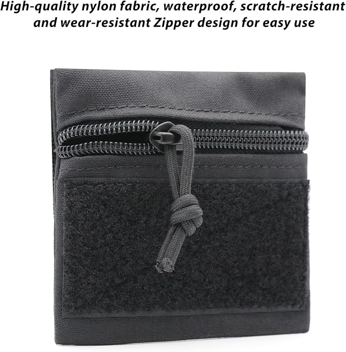 Qavctw Tactical Admin Pouch Bag with Hook and Loop Tool Storage Bag Snack Pouch Candy Bag Hanging Pouches Backpack Accessory Pouch