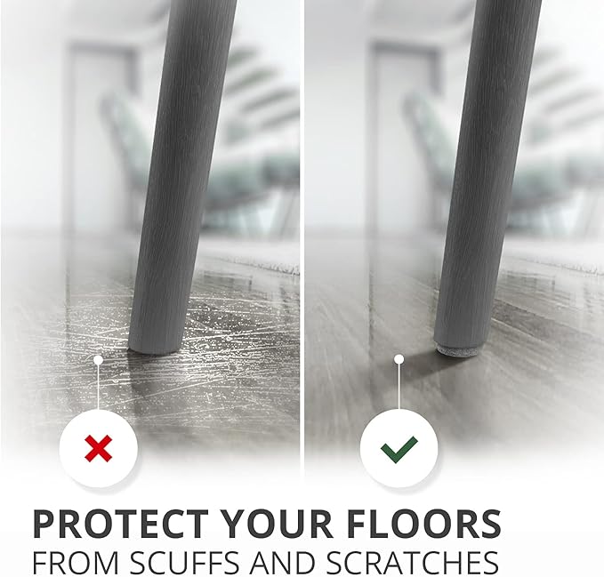 235 pcs Gray Felt Furniture Pads X-Protector! Huge Quantity of Furniture Pads for Hardwood Floors with Many Big Sizes – Your Ideal Wood Floor Protectors for Furniture. Protect Any Type of Hard Floor!