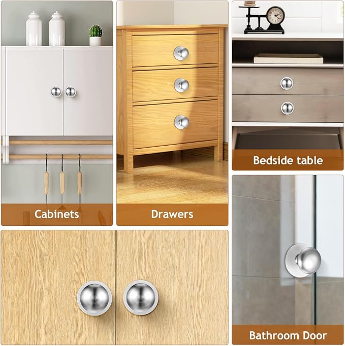 POPETPOP 2-Pack Stainless Steel Suction Handles, Drill-Free Installation, Rust-Proof Grip for Glass Shower Doors, Cabinets, Refrigerators