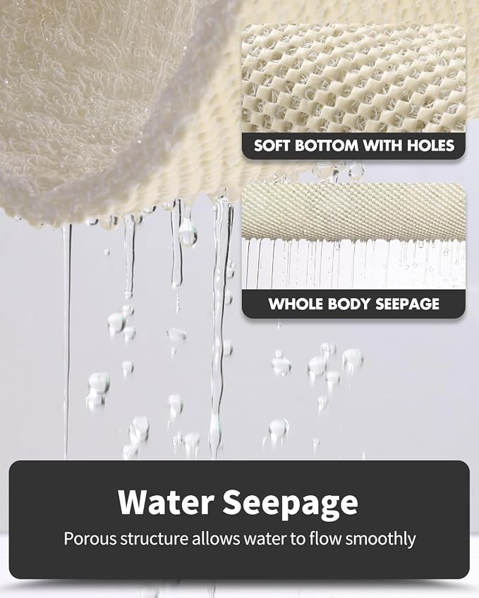 Non-Slip Bathtub Mat, 20x32 Inch, Shower Mats for Bath Tub, PVC Loofah Bathroom Mats for Wet Areas, Quick Drying