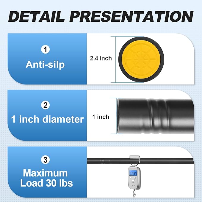 CorkLatta Black Shower Curtain Rod 31 to 80 Inch,1 Inch Diameter Heavy Duty Adjustable Spring Tension Stainless Steel Telescopic Rod,Easy Install,No Rust