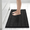 Bcoimo 30"×20" Chenille Bath Mat – Non-Slip with Backing Bath Rug Ultra-Absorbent and Machine Washable Bathroom Mat Quick-Dry Design. Ideal for Bathroom and Tub Areas