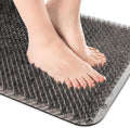 OTHWAY Non Slip Grassy Bathtub Mat : 25.6X13.4 inches Sturdy But Soft Bath Mat_Quick Drain Shower Floor Mat with Soft Bristles for Scrubbing Feet (Dark Grey)