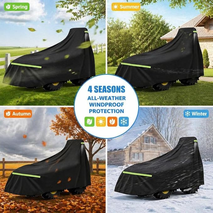 Heavy Duty Tractor Cover for Mahindra 2126 HST Cab 2024-pr, Water Resistant Outdoor Utility Tractor Cover with Windproof Straps, for Compact Lawn Farm Tractors