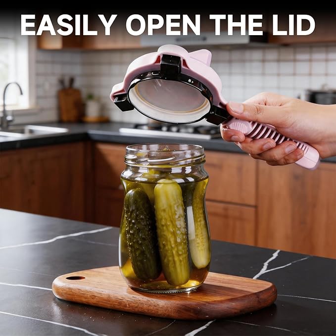 2026 New 4-in-1 Jar Opener, Adjustable Jar Opener for Seniors (Brown)