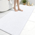 Arotive Bathroom Rugs 59" x 24", Ultra Soft Absorbent Chenille Bath Rugs, Non-Slip Rubber Backing, Machine Washable Bath Mats for Bathroom Floor, Tub and Shower, Home Decor Accessories, White