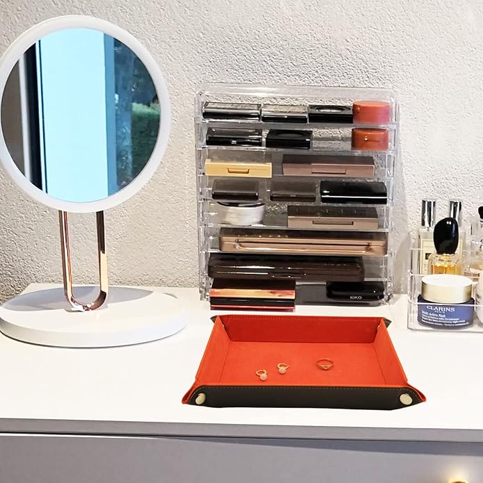 Valet Organizer - Catchall Tray for Jewelry, Wallets, Watches, Keys, Coins, Phones, Glasses - Perfect for Nightstand, Desk, Entryway