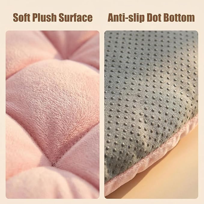 Office Chair Cushion，Desk Chair Cushion with High Back Support, Seat Cushion with Non-Slip Bottom for Home Dining Room Kitchen (Camel)