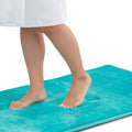 Memory Foam Bath Mat Non Slip Absorbent Super Cozy Velvet Bathroom Rug Carpet (24 inches X 48 inches, Teal)