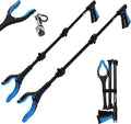 GrabRunner 38 Inch & 44 Inch Extra Long Grabber Reacher Tool Set – Extendable Reacher Grabber Pickup Tools for Seniors, Disabled and Hard-to-Reach Areas, Ergonomic Grip & Lightweight Design（Blue）