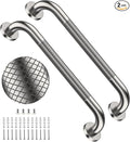 20 Inch Brushed Nickel Shower Grab Bar with Anti-Slip Knurled Grip,YuanDe Stainless Steel Bathroom Grab Bars，Shower Handrail Support, Handicap Elderly Balance Assist Handles