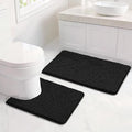 Bcoimo Bathroom Rug Set, Chenille Bathroom Rugs, Absorbent Non Slip Plush Bath Mats, Machine Washable Fast Drying Floor Mats for Tub, Shower, Sink, Vanity
