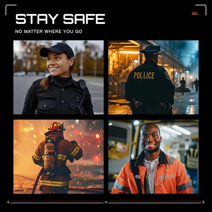 Guardian Angel Elite Series Safety Light, Infrared-Hybrid - White Front & Red Rear - Rechargeable, Magnetic, Hands-Free Wearable LED Flashlight for Law Enforcement, First Responders, & Firefighters