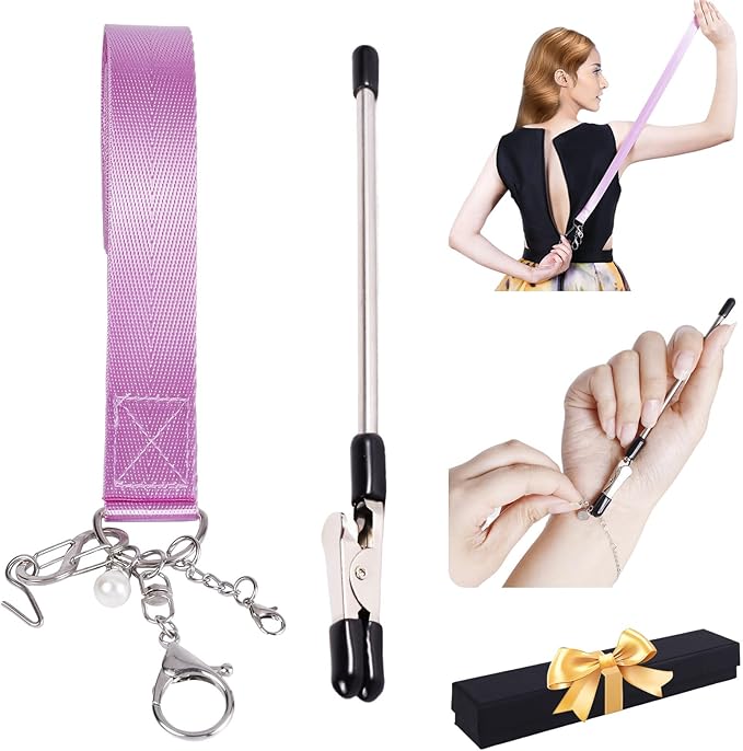 Zipper Helper Pull for Dresses and Bracelet Helper Tool Set, Zipper Puller Helper for Elderly, Women or Traveler, Dress Zipper Pull Helper, Easy to Use