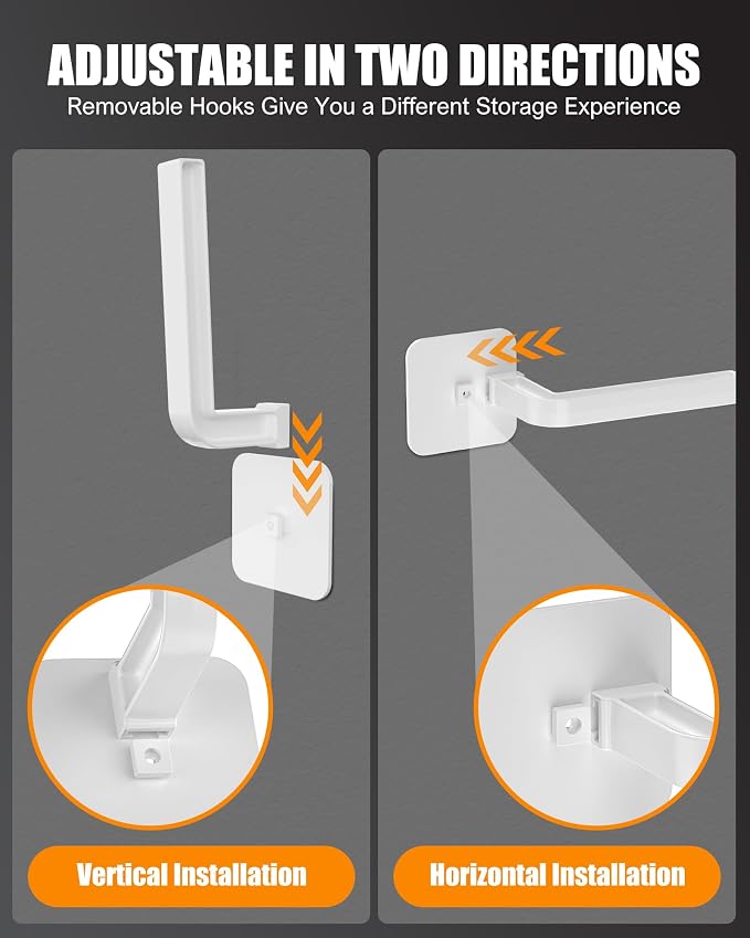 Hat Rack for Hat Storage (12-Pack), Multi-Purpose Hat Organizer, Strong Adhesive Hat Hooks for Wall Hat Organizer for Baseball Caps, Two Mounting Options Hat Hook, White