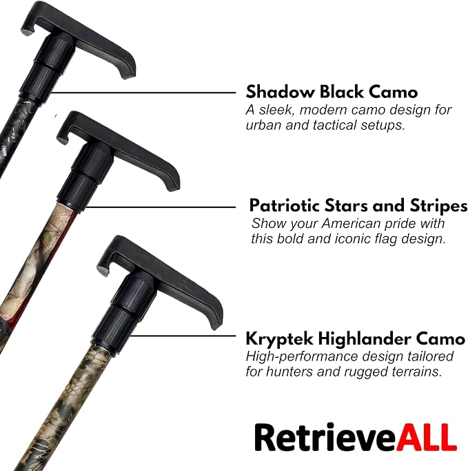 Telescoping Cargo Tool/Multi-Use Cargo Retriever/Extendable Reaching Aid/Reacher/Grabber - Kryptic Highlander Camo
