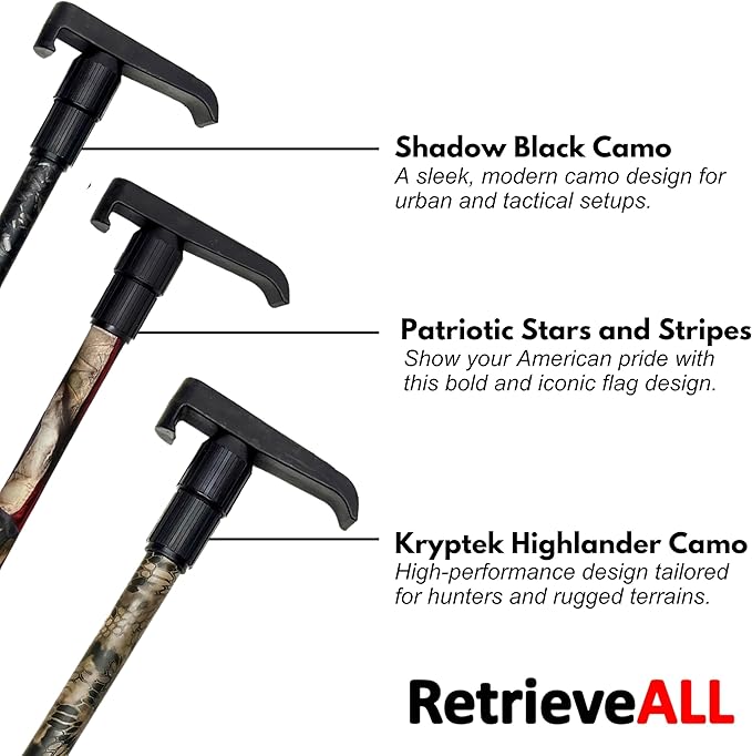 Telescoping Cargo Tool/Multi-Use Cargo Retriever/Extendable Reaching Aid/Reacher/Grabber - Earthtone Terrain Camo