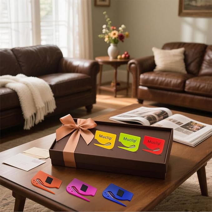 6 Pack Magnetic Letter Opener Kit - Safety Envelope Slitter with Hidden Blade & ABS Grip,6 Colors Envelope Opener for Letter,Mail,Packages,Office,Home (Includes 6 Magnetic Stickers)