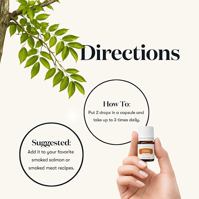 Young Living Copaiba Essential Oil | 5 ml | Warm Woodsy Aroma for Diffusers, Massage & Aromatherapy | Botanical Oil from Copaifera Resin | Smooth Grounding Scent | Seed to Seal Quality
