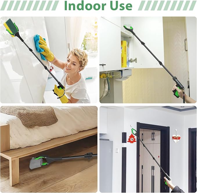 52" Extra Long Grabber Reacher Tool, Foldable Reacher Grabber Pickup Tool with Strong Magnetic & 360° Rotating Anti-Slip Jaw, Extension Trash Picker Upper Grabber for Indoor & Outdoor | For Seniors/Disabled/After Surgery Recovery, Extra Long Foldable, ...