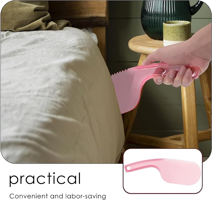 SHIDOW 2PCS Sheet Tucker Tool, Mattress Lifter Bed Making Helper, Practical Bed Sheet Tucking for Easy Mattress Lifter Tool for Changing Sheets (Pink)