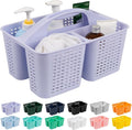 Tiawudi Portable Shower Caddy, Caddy Organizer with Handle, Plastic Shower Basket Hold Soap, Shampoo, Hair Supplies and Beauty Products, Cleaning Supplies Organizer for Home, Dorm, Shelf and Cabinet