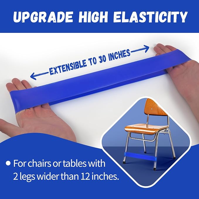 16 Pack Chair Bands for Kids with Fidgety Feet, ADHD Tools for Kids, Improve Focus & Reduce Restlessness, Chair Bands for Sensory ADHD ADD Autism - Classroom & Home Must Haves (Multicolor)