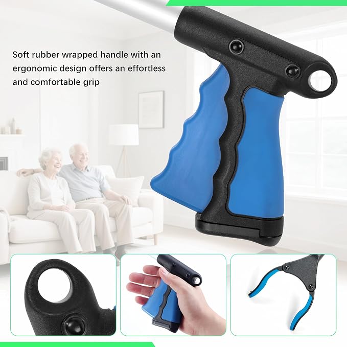 Upgraded 36 - inch Grabber Reacher Tool, Grabbers for Seniors, Trash Picker Upper Grabber, with Anti - Slip 360° Rotating Wide Jaw and Magnets, Perfect for After Surgery Recovery