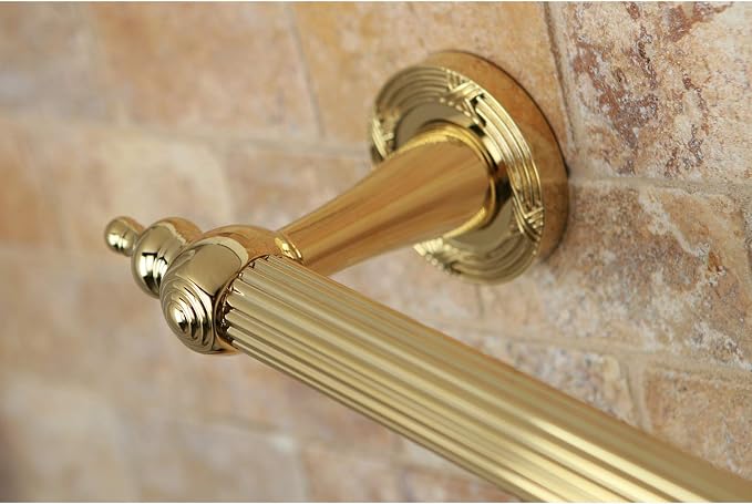 Kingston Brass DR710122 Designer Trimscape Templeton Grab Bar 12-Inch with TL TIP, Polished Brass