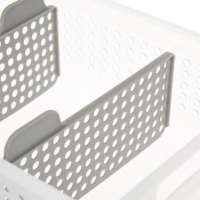 madesmart 2 Tier Bath Organizer,Undersink Storage with Sliding Drawers,for Cleaning Supplies, Pantry, Sponges,Bottles&Kitchen Essentials,Adjustable Dividers&Pull Out Sliding Baskets,Frost, (Pack of 2)
