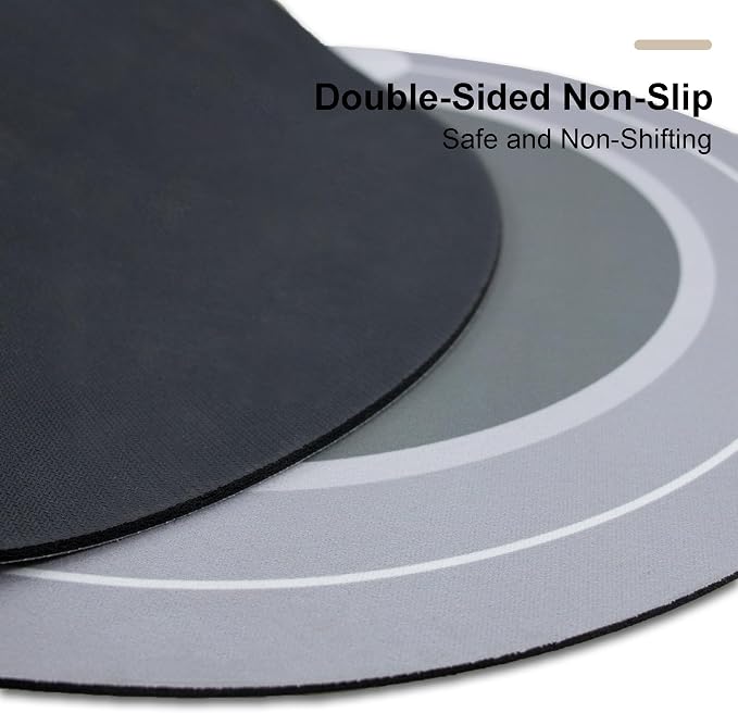 Rubber Bath mats Quick-Drying Non-Slip Bathroom mat Super Absorbent Bath mat Instant Dry Bath mat, Bathroom Rug in Front of The Kitchen Sink, Shower Room, Bathtub, Oval(Brown+16.9x26.7in)