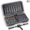 42 in 1 Magnetic Ratcheting Screwdriver Set with T-Handle, Multi-Bit Repair Tool Kit with Compact Case for Electronics, Appliances, Computer, Doorbell, Laptop, Furniture & Home Repair