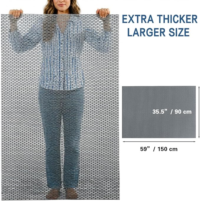 Extra Large Non-Slip Shower Mat,59 x 35.5 Inch Bathtub Mat,Non Slip Bathroom Mat for Elderly, Easy to Dry, Fast-Dry Drainage Hole, Easy to Prune