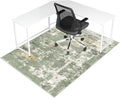 Office Chair Mat for Hardwood Floor & Tile Floor,48"X 60" Heavy Duty Desk Chair Mat for Hard Floors, Under Desk Rug for Rolling Computer Chair,Anti Slip,Low Pile Carpet Floor Protector-Abstract Green