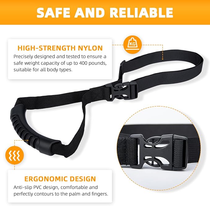 KOUNATSURI Car Door Handle for Elderly Car Assist Support Handle Multifunction Car Door Latch Bar for Seniors and Handicapped(Black)