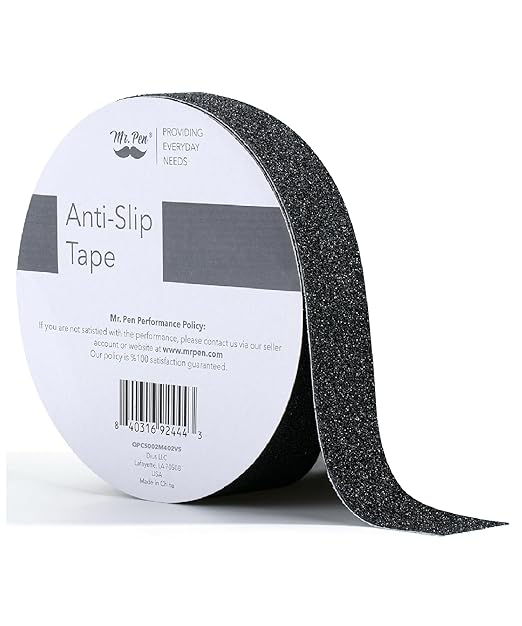 Mr. Pen Anti Slip Tape, 1 Inch x 20 Feet, Black, Non Skid Tape for Stairs, Waterproof Grip Tape Roll
