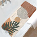 Rainbow Bathtub Mat Non Slip, Boho Baby Bath Mat for Tub Rubber Tub Mat, Kids Bath Mats for Bathroom Abstract Anti Slip Shower Mat with Suction and Drain Holes Machine Washable, 40″X16″
