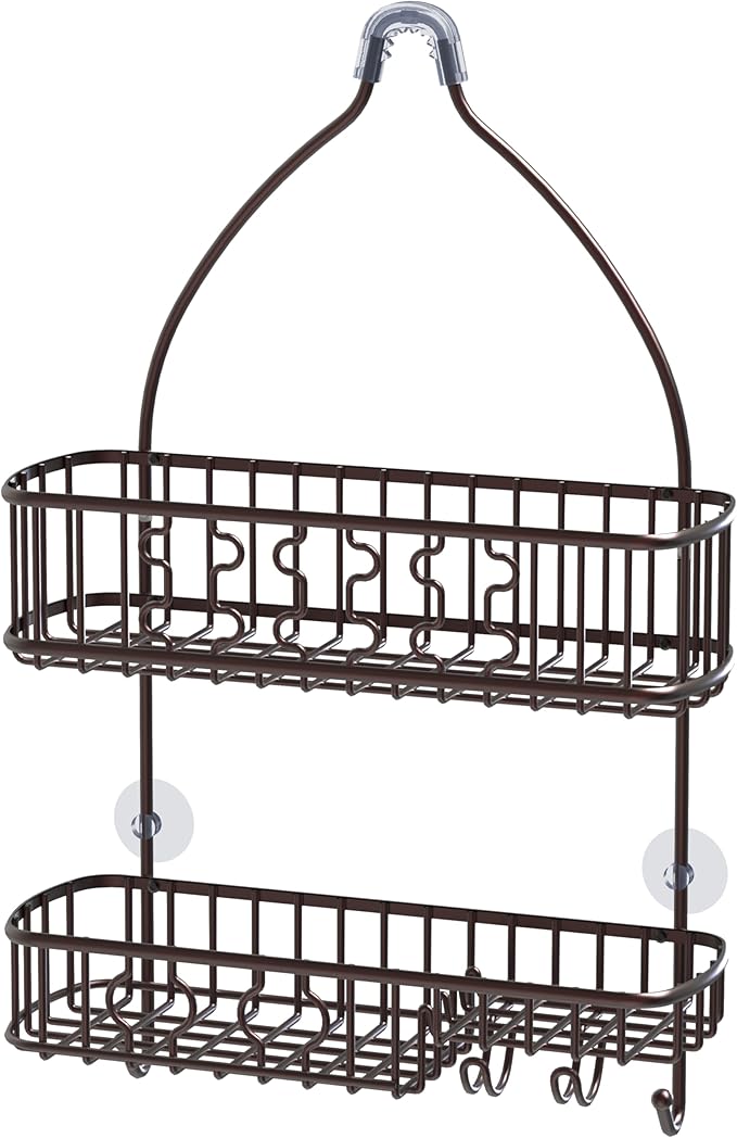 Simple Houseware Bathroom Hanging Shower Head Caddy Organizer, Bronze (26 x 16 x 5.5 inches)