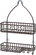 Simple Houseware Bathroom Hanging Shower Head Caddy Organizer, Bronze (26 x 16 x 5.5 inches)