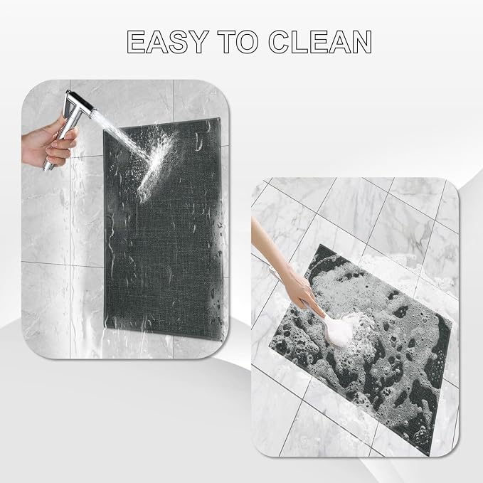 Maximum Non-Slip Indoor Door Mat, Long-Lasting, Soft & True Color with Rubber Backing, Washable & Stain-Resistant Entryway Mats with Powerful Dirt Trapper for Various Entrance, 35''x24'', Gray