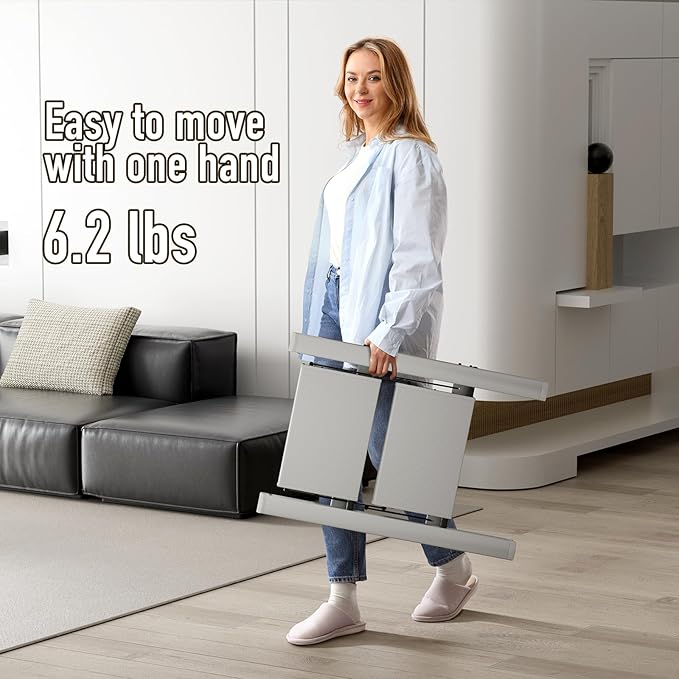 Mayi Plus 2 Step Ladder,Aluminum Folding Step Stool for Adults,Step Ladder with Wide Anti-Slip Pedal,330 lbs Capacity for Home,Office,Kitchen,Library(Grey)