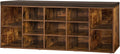 DINZI LVJ Shoe Storage Bench with Cushion, 13-Cubby Shoe Rack, Adjustable Shelves, Multifunctional Shoe Organizer Bench for Entryway, Mudroom, Hallway, Living Room, Bedroom and Garage, Rustic Brown