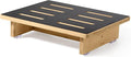 Roylvan Step Stool for Adults, 3.5" Bed Step for High Beds, Non-Slip Stepping Stool with Load Capacity of 440 lbs, Wooden Step Stool for Seniors, Kids, Bedside, Shower, Kitchen Use, Beech Wood/Black