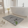 SYIPO Stone Bath Mat - Non-Slip Foldable Diatomite Bath Mat 23.6 x 15.3”, Super Absorbent & Quick Drying Bathroom Mat | Easy to Clean Shower Floor Mat, Light Gray