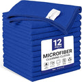 SIFANGKE Microfiber Cleaning Cloth, 12 Pack RoyalBlue Cleaning Rags for Housekeeping, Reusable Microfiber Towels for Car, Kitchen, Bathroom and Household Cleaning Supplies, 11.8"X11.8"