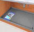 SIKADEER 28" x 19" Under Sink Mat Waterproof, Silicone Mat Kitchen Drawer Shelf and Cabinet Liner, Sink Protector for Kitchen Organizers and Storage, Boot Tray Pet Food Mats