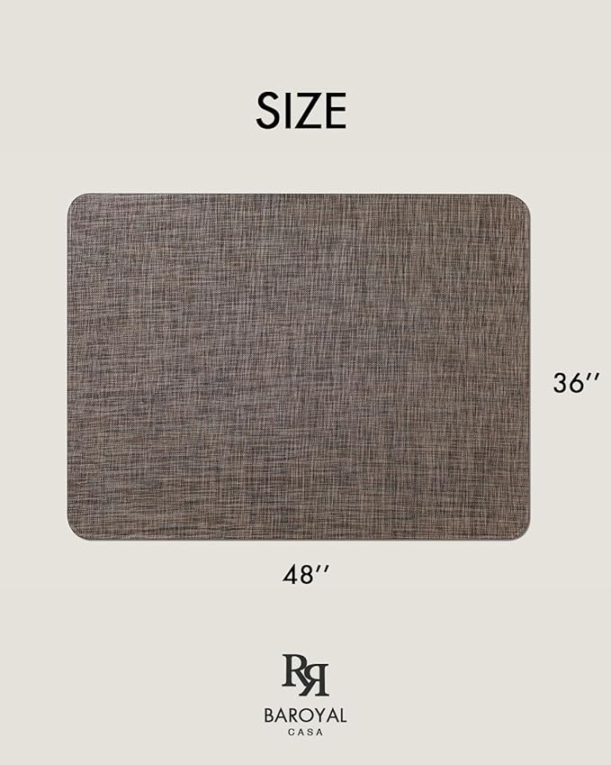 Baroyal Office Chair Mat for Hardwood Floor Under Desk Computer Rolling Chair Mat for Wood/Tile Floor Non-Slip Heavy Duty Desk Rug PVC Plastic Hard Floor Protector 36" x 48" (Dark Walnut)
