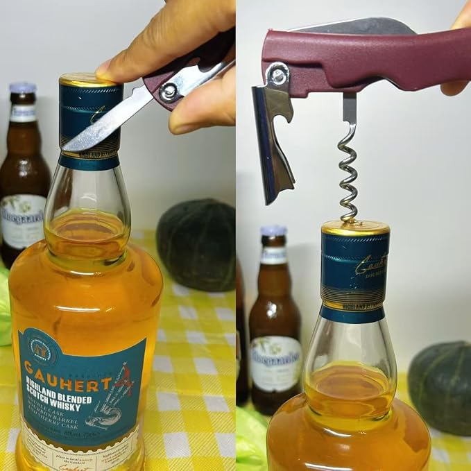 7-in-1 Multi-Function Bottle Opener, Kitchen Can Opener with Corkscrew, Jar Opener Bottle Opener and Can Opener for Weak hands, Seniors with Arthritis and Anyone with Low Strength