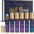ARVIDSSON Essential Oils Roll On Set, Natural Self Care Essential Oil Blends Gift for Women - Sweet Dream, Unwind, Breahte, Balance, Focus, Happy, Aromatherapy Oil Roller for Body, Massage